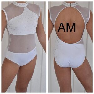White Mesh Leotard